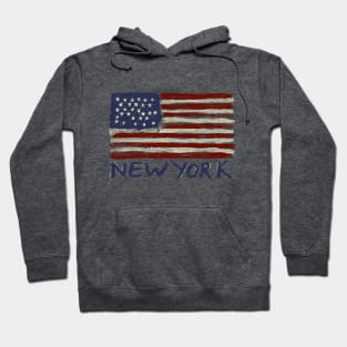 New York Painted Flag Souvenir Tee Hoodie